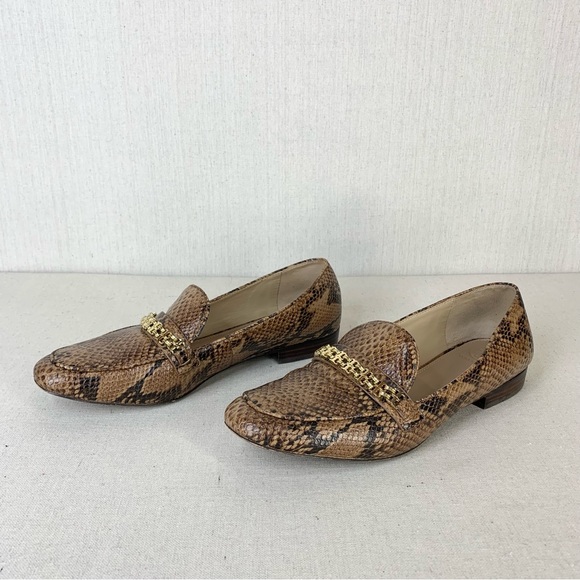 Tory Burch~Women’s “Roccia” Python Gemini‎ Link Leather Loafers/Flats~Sz 10.5 - Picture 7 of 13